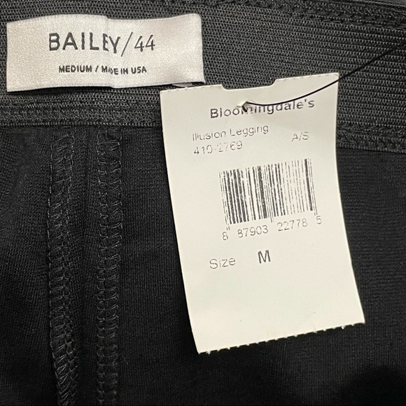 Bailey 44 Black Vegan Faux Leather Laser Cut Pants Size M Illusion Legging - Picture 7 of 9
